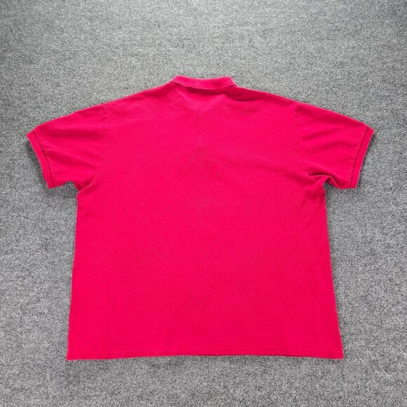 Houston Texas Polo Shirt Mens 2XL Red Short Sleeve Vintage Embroidered Golf Ball - Picture 7 of 7